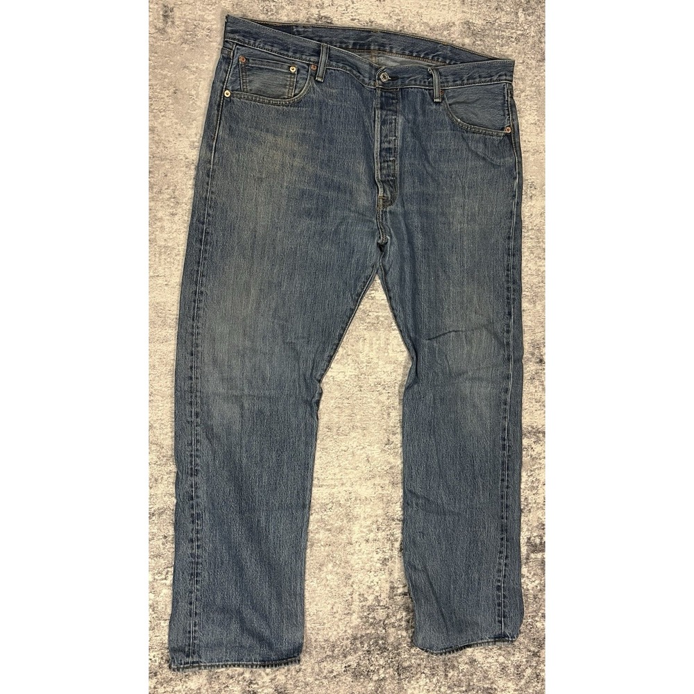 Levi's 501 Jeans Mens 40x32 Blue Denim Straight Button Fly Casual Classic